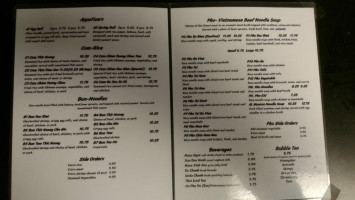 Vien Pho menu