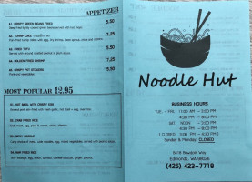 Noodle Hut @edmonds,wa menu