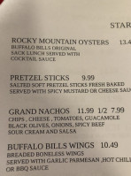 Buffalo Bill's Irma menu