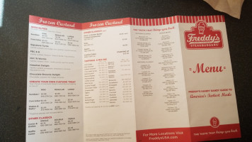 Freddy's Frozen Custard Steakburgers menu