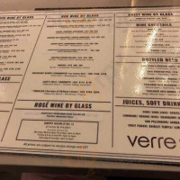 Verre Modern Bistro Wine menu