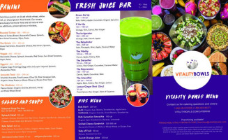 Vitality Bowls Castle Rock menu