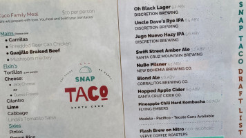 Snap Taco (pacific Ave) menu