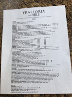 Trattoria Market Del Sole menu