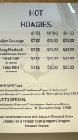 Anchor Hoagies menu