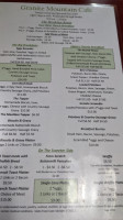 Granite Mountain Cafe menu