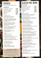 Siam Sky Thai Cuisine menu