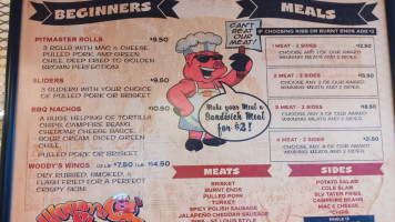 Woody's Q Shack menu