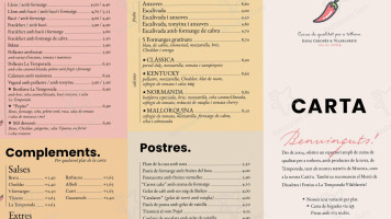 La Temporada menu