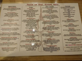 Taste Of Thai menu