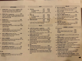 Sri Thai Cuisine menu