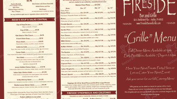 Fireside Grille menu