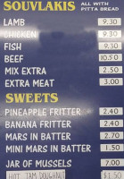 Melba Fish Chips Shop. menu