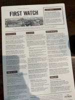 First Watch menu