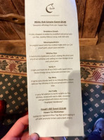 Copper Fox Distillery menu