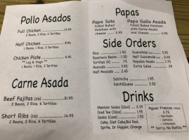 Pollos El Gallo menu