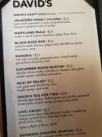 David's menu