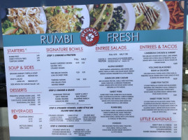 Rumbi Island Grill menu