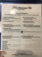 Hortencias Oc Mexican Grill menu