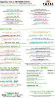 Awake Superfood And Juice menu