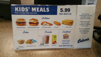 Culver’s menu