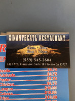 Xinantecatl menu