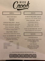 Rice Crook menu