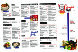 Bangkok Bistro Thai Sushi menu