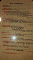 Bangkok Bistro Thai Sushi menu