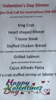 Douglas Community Club menu