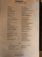 Pickett's Village menu