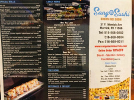 Merrick Sushi menu