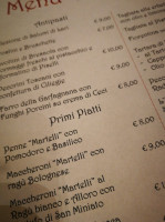 Riserva Privata menu