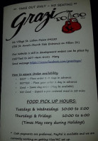 Grazi To Go menu