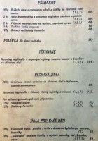 Restaurace U Anezky menu