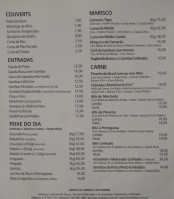 Borda D'Agua menu