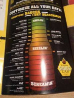 Buffalo Wild Wings menu