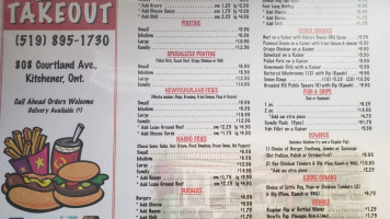 Manitou Takeout menu