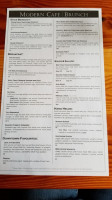 Modern Cafe menu