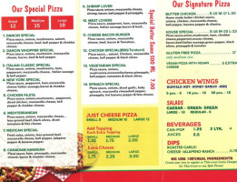 Dancin Pizza Sardis. menu