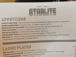 Starlite Bbq menu