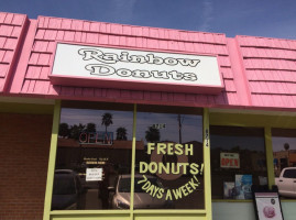 Rainbow Donuts outside