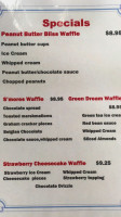 Waffle Magic menu