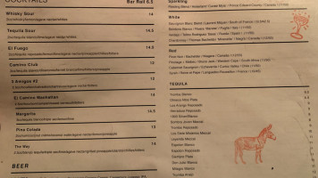 El Camino menu