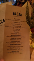 Bacan menu