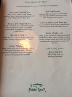 Fiddle River menu