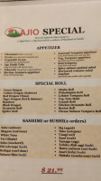 Ajio Sushi - Japanese and Korean Cuisine menu