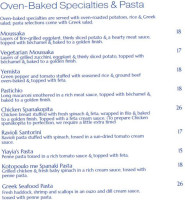 Blue Olive Greek Taverna menu