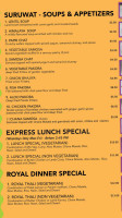 Sagarmatha Curry Palace Authentic Indian Nepalese Cuisine menu