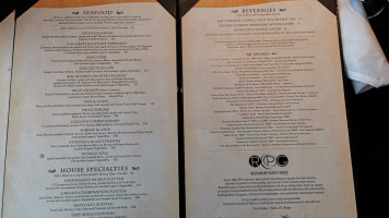 Old Fisherman's Grotto menu